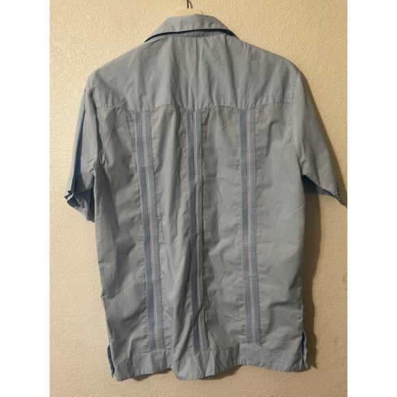 Ravgo Classic Vintage Men's Guayabera Button Up Short Sleeve Shirt Small - Picture 2 of 10